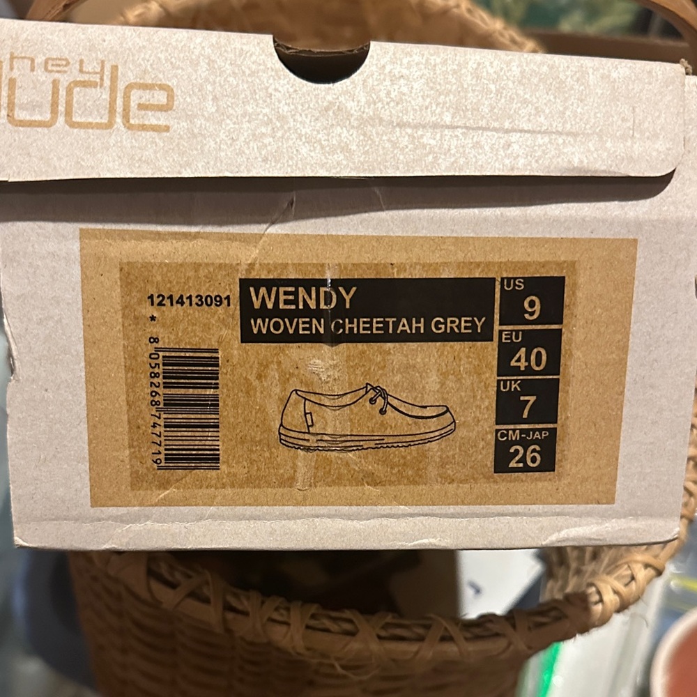 Hey Dude Wendy Cheetah Gray Sneakers
